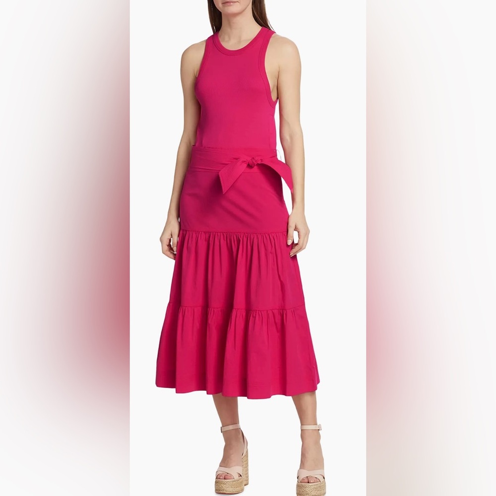 Veronica Beard Austyn tiered ruffle maxi cotton dress